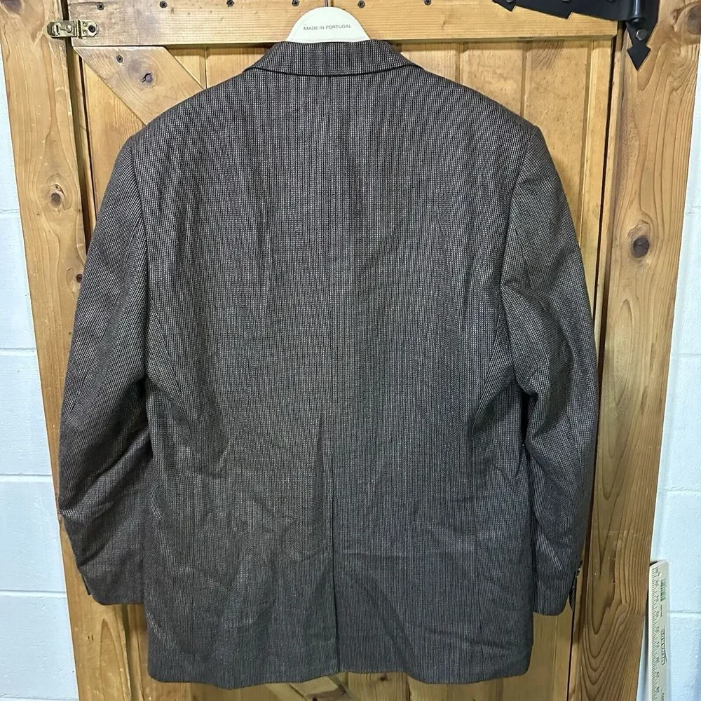 Chaps Ralph Lauren‎ Blazer Sport Coat Mens 44L Brown Wool Two Button Suit Jacket